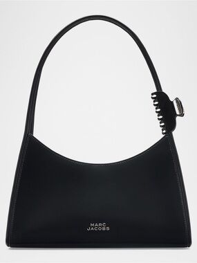 Marc Jacobs Black Leather Glam Claw Clip Shoulder Bag